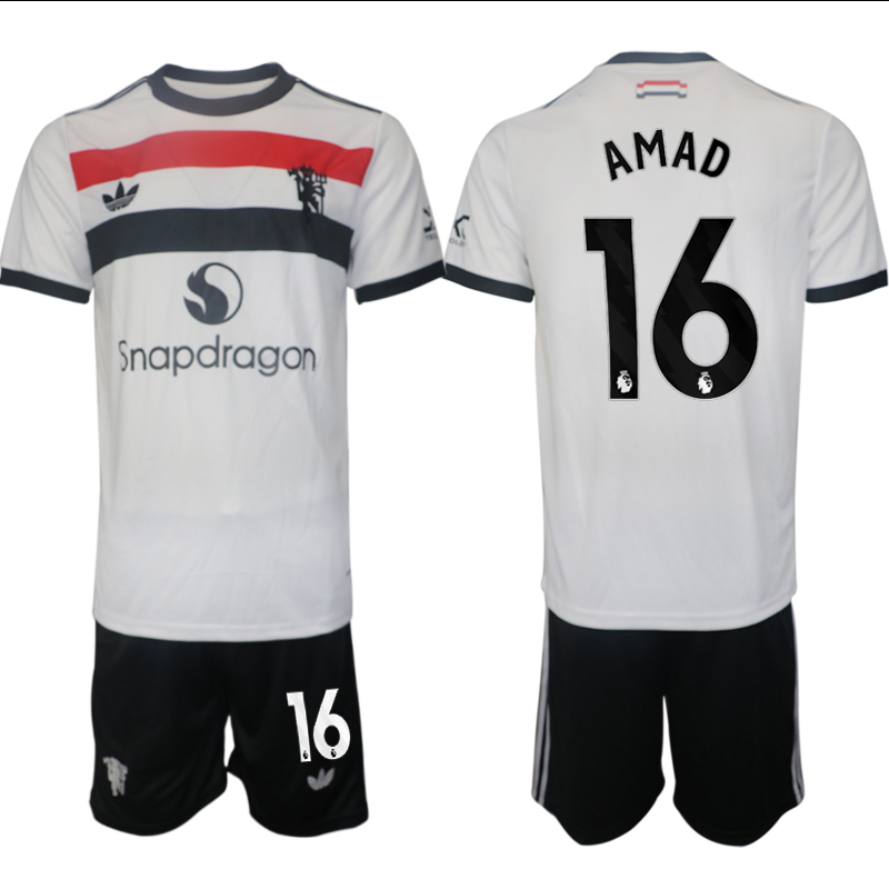 Men 2024-2025 Club Manchester United away white #16 Soccer Jersey->manchester united jersey->Soccer Club Jersey